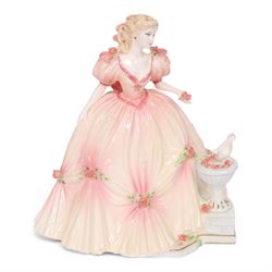 Coalport English Rose Collection : 1994 English Elegance, No. 996 of 1000, with certificate, H21cm