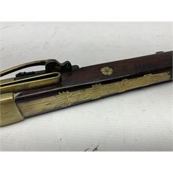 Japanese matchlock musket approximately .45 cal., Edo period (1603-1868), the 66cm(26