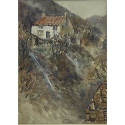 James William Booth (Staithes Group 1867-1953): Up Beck to Craig Lea Runswick Bay, watercolour signed 35cm x 25cm