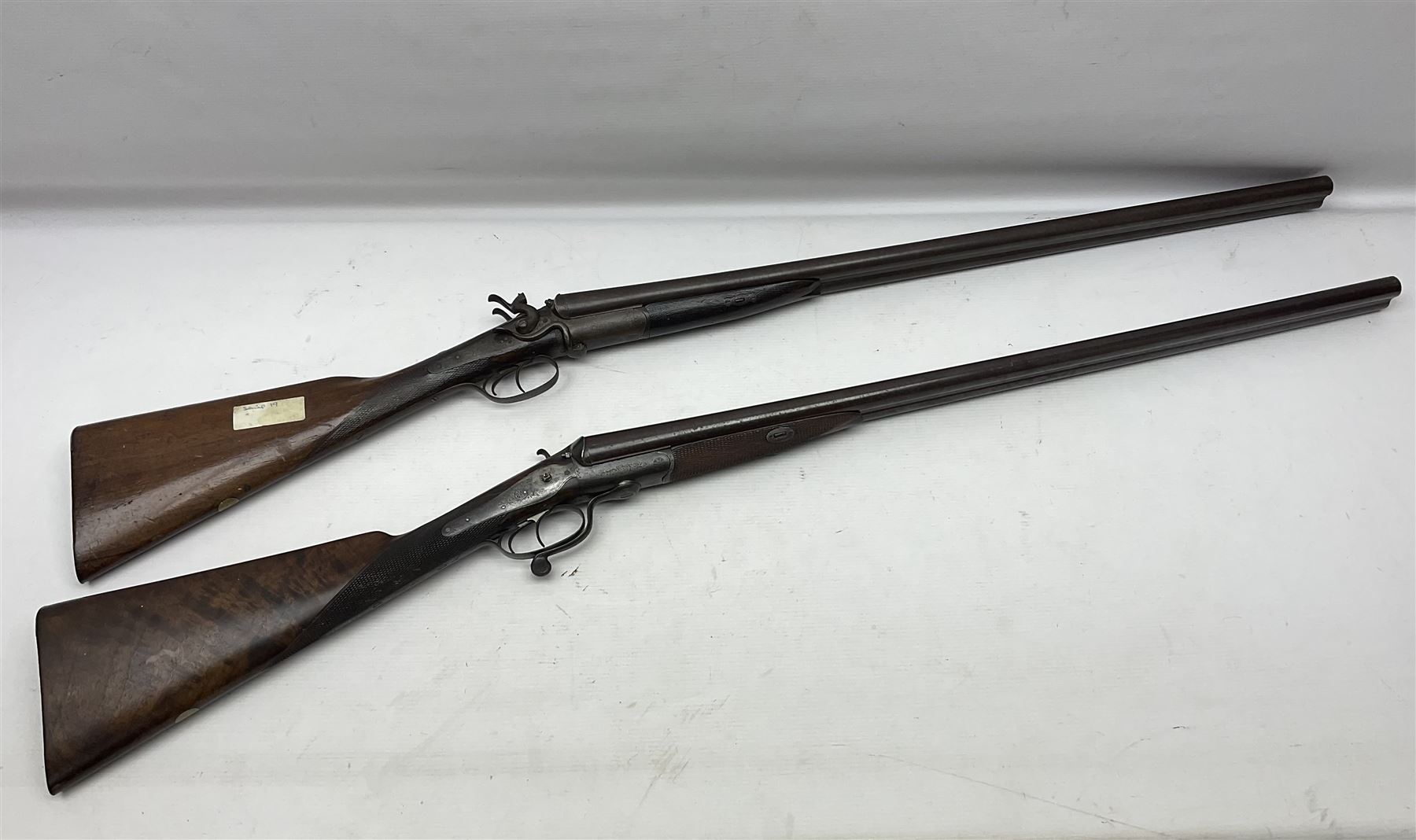SHOTGUN CERTIFICATE REQUIRED - 19th century John Adams of London 12-bore double barrel side-by-side hammer gun with screw under-lever opening, 76cm (30