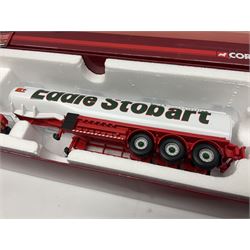 Corgi Eddie Stobart - three Hauliers of Renown lorries; CC13722 Scania R Fridge Trailer; CC15202 MAN XLX; and CC15207 MAN TG-X (XL) Fuel Tanker; all boxed (3)