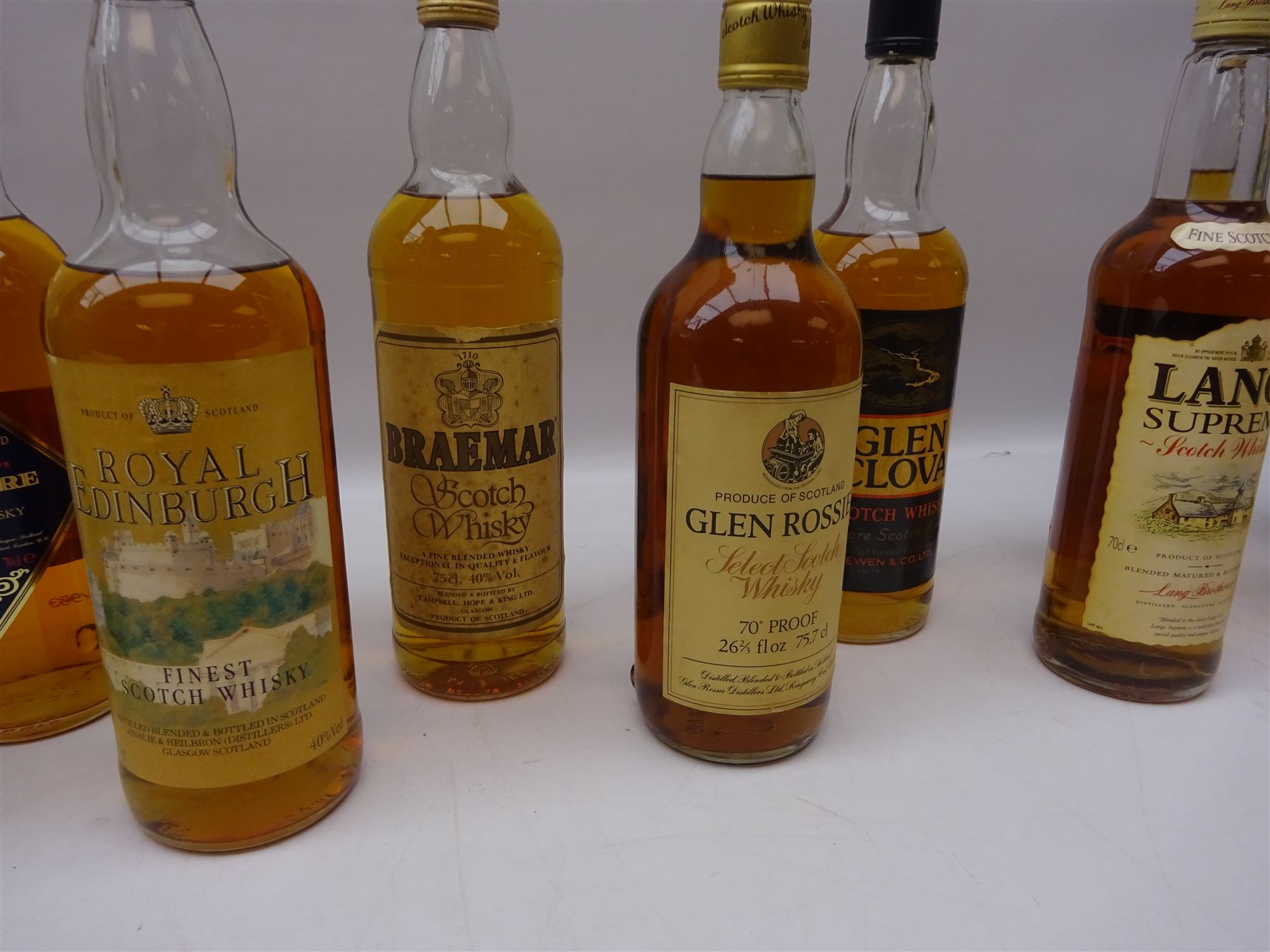 Twelve bottles of blended Scotch whisky, including Langs Supreme, MacArthur's, Kenmore etc, various contents and proofs (12)