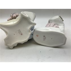 Collection of Nao figures, to include 'Moment with Mummy' no.1429, 'Stories with Grandma' no.1512, 'A Hug of Love' no.1467, together with fourteen further Nao figures and a Cascades clown figure