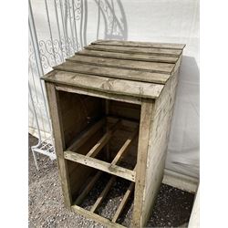 Tantalised timber two tier recycling bin storage box - THIS LOT IS TO BE COLLECTED BY APPOINTMENT FROM DUGGLEBY STORAGE, GREAT HILL, EASTFIELD, SCARBOROUGH, YO11 3TX