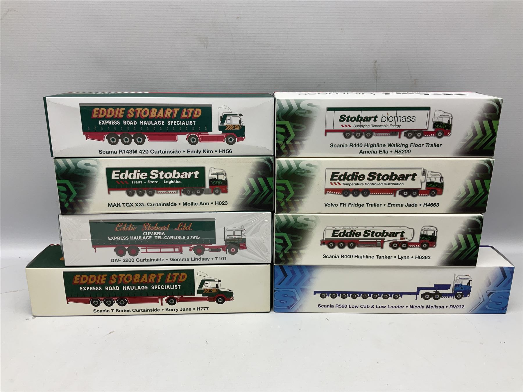 Atlas Editions Eddie Stobart - twenty-six 1:76 scale die-cast models in The Special Edition Collector's Series with twenty-five certificates; all boxed (26)