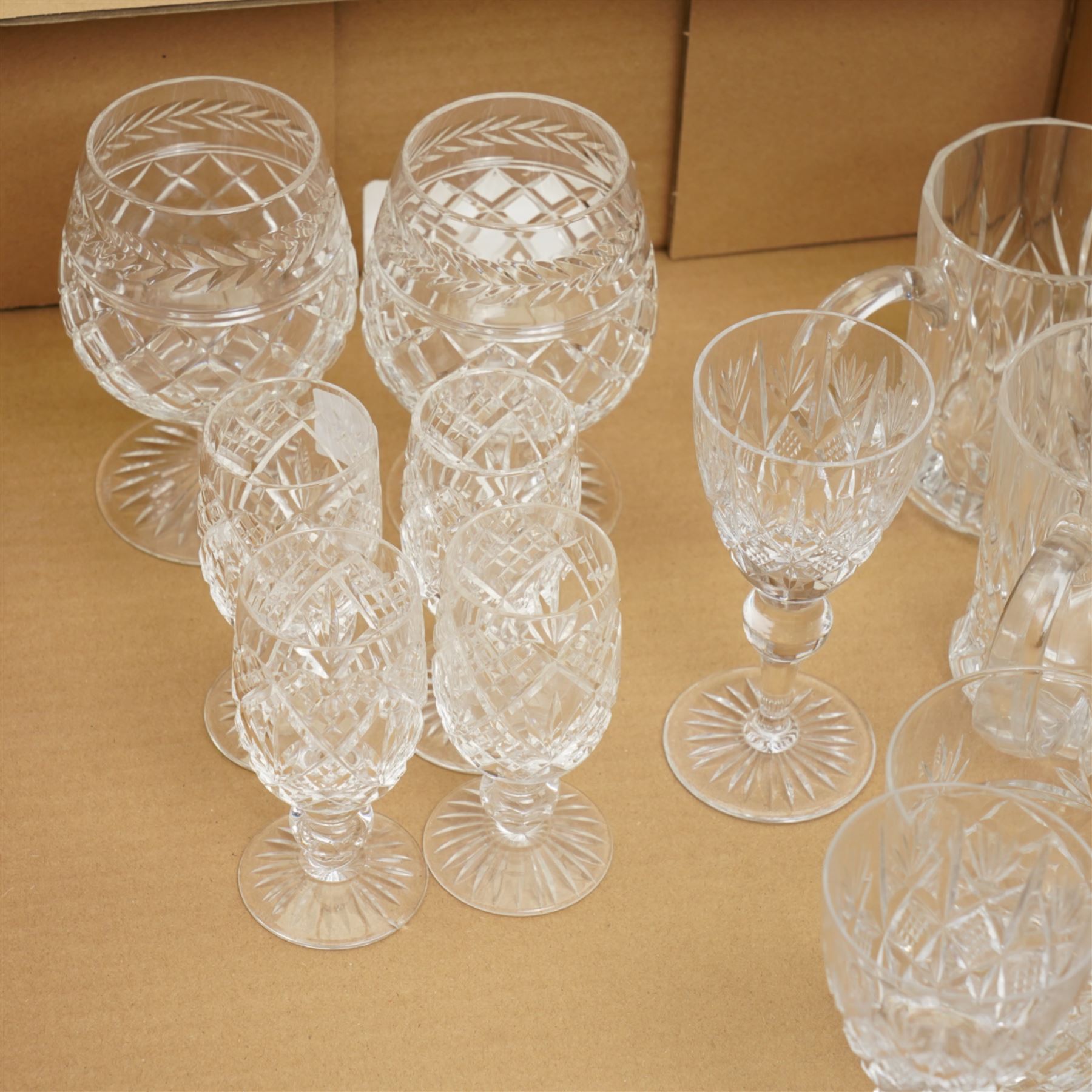 Large collection of glassware, to include Stuart Crystal, Royal Doulton, Brierley and others