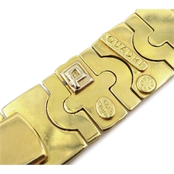 18ct gold link bracelet stamped 750, approx 38.72gm