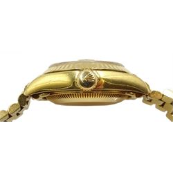 Rolex Oyster Perpetual Datejust ladies automatic 18ct gold bracelet wristwatch, circa 1989, model No. 69178, serial No. L395850, boxed