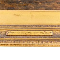 Robert Jobling (Staithes Group 1841-1923): 'Waiting for the Boats', oil on canvas signed 74cm x 44cm