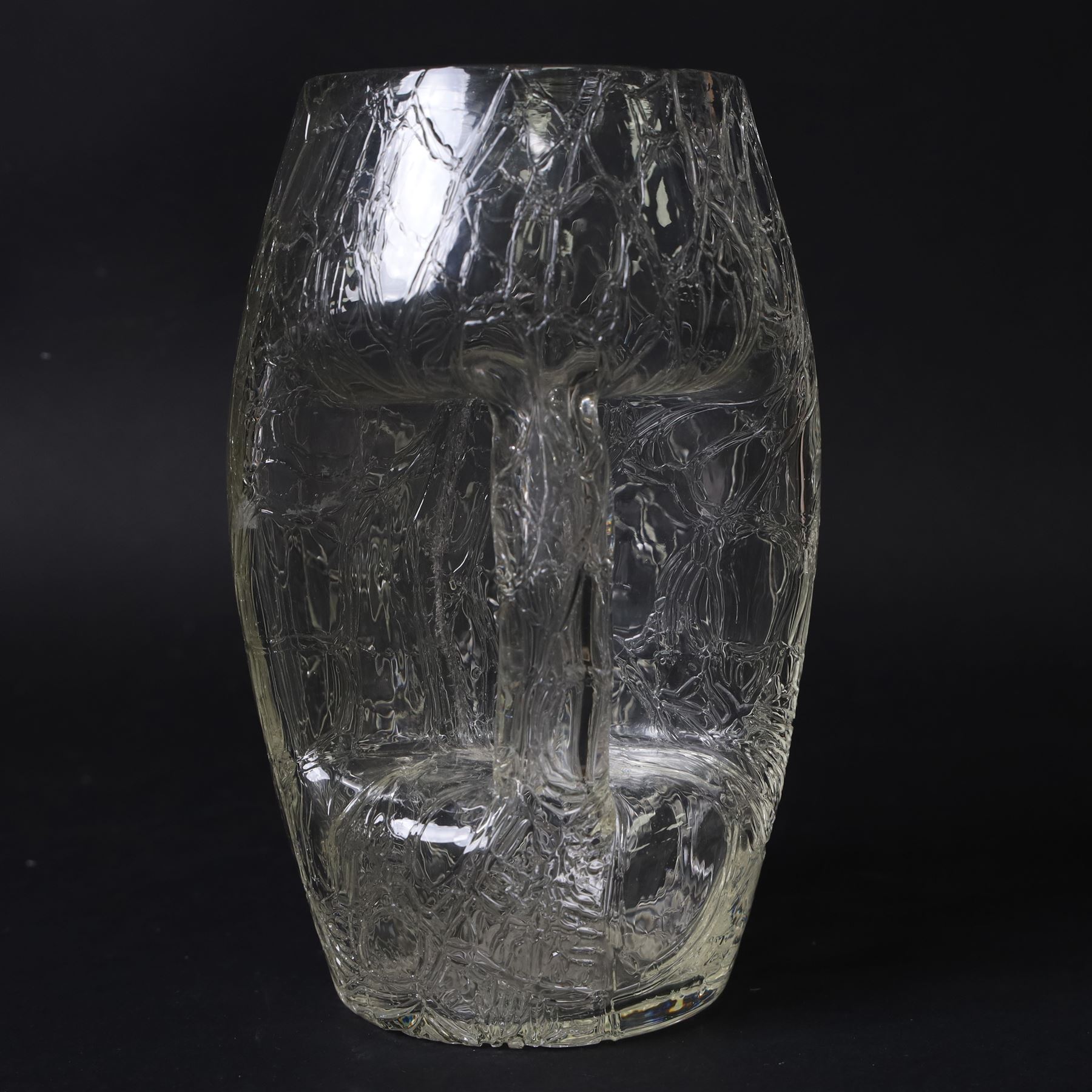 Kolomann Moser (1868-1918) for Loetz, crackle glass jug, circa 1905, H19cm
