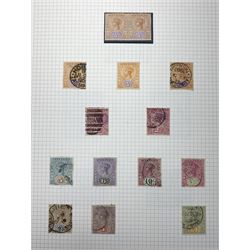 Van Diemen's Land (Tasmania) Queen Victoria and later stamps, including 1853-4 one penny and four penny stamps, 1855 two pence and four pence, 1856 one penny, 1857 various values, 1864-80 various perf issues etc, housed on pages