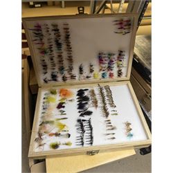 Collection of fishing equipment, including lures, floats and flies 