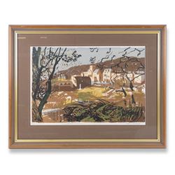 Edwin La Dell (British 1914-1970): 'Ampleforth' Yorkshire, limited edition colour lithograph signed titled and numbered 3/100 in pencil 38cm x 56cm