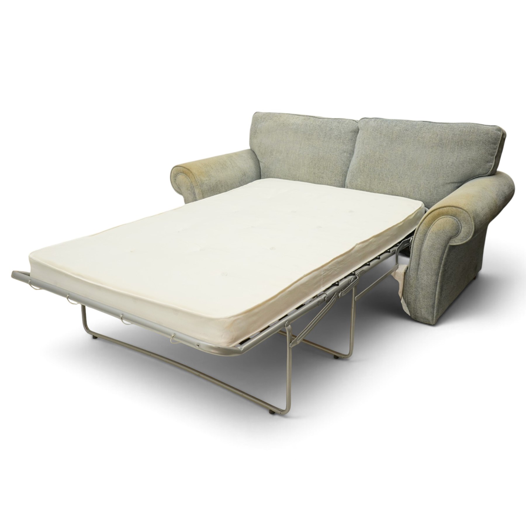 Laura Ashley - contemporary two seater sofa bed with rolled arms