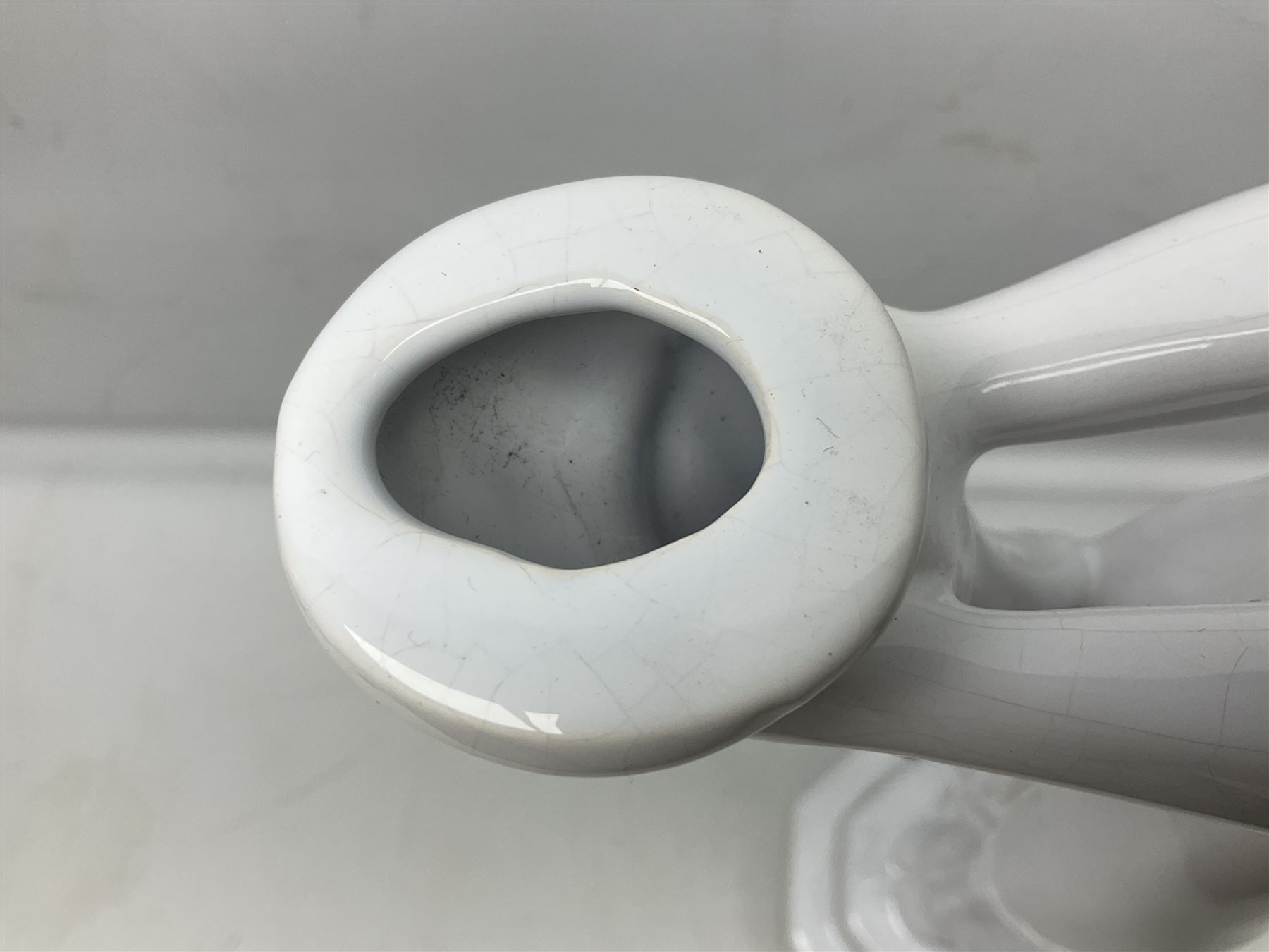 Art Deco style lamp modelled as a nude female dancer, with draped folds of linen, H46cm