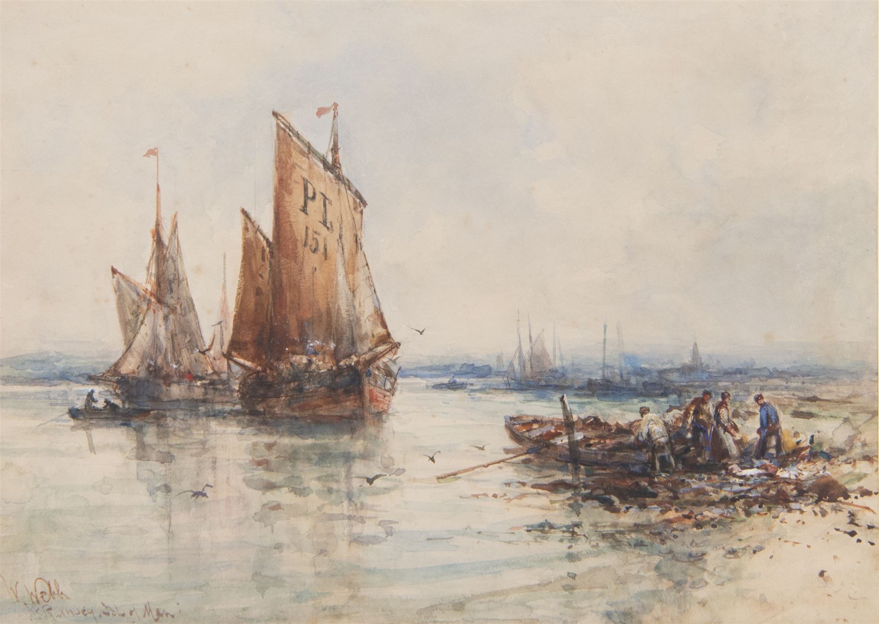 William Edward Webb (British 1862-1903): ‘Near Ramsey - Isle of Man’, watercolour signed and titled 25cm x 35cm 