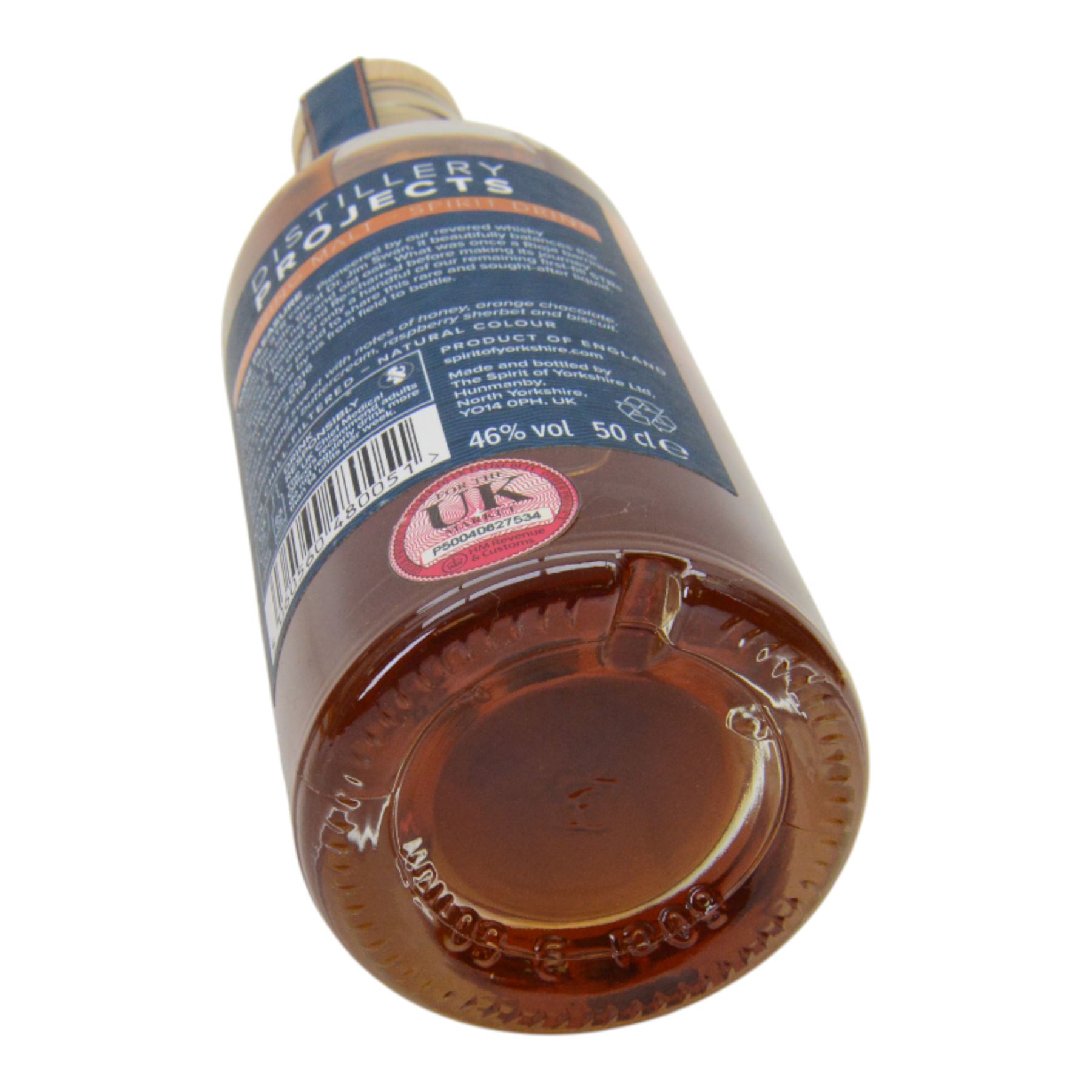 Spirit of Yorkshire Distillery, distillery projects maturing malts, full set of six, projects 001-004 70cl 46% vol and project 005, 006 50cl 46% vol