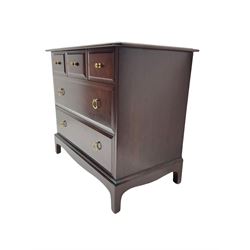 Stag Minstrel - mahogany chest, fitted with five drawers