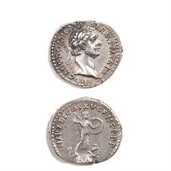 Roman Empire - Domitian (AD 81-96): Silver Denarius coin, obverse laureate head of Domitia...
