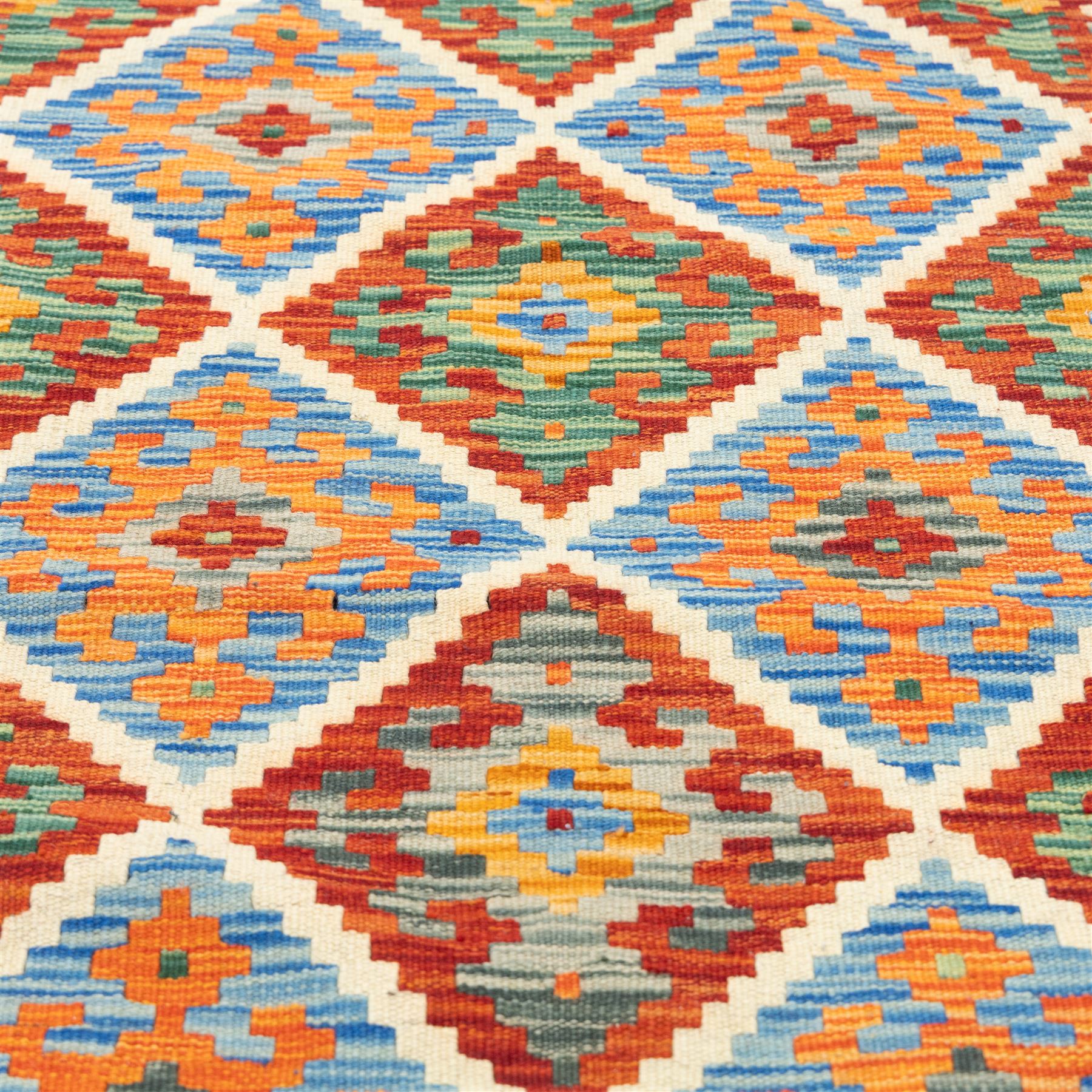 Two kilims, comprising a Chobi  flatweave Kilim runner, 239x81cm, and a Maimana flatweave kilim, 125x85cm 