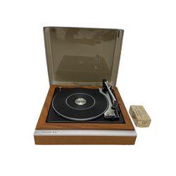 Wharfedale W30 direct drive turntable in teak case and a Garrard stylus pressure gauge model SPG3 - all untested 