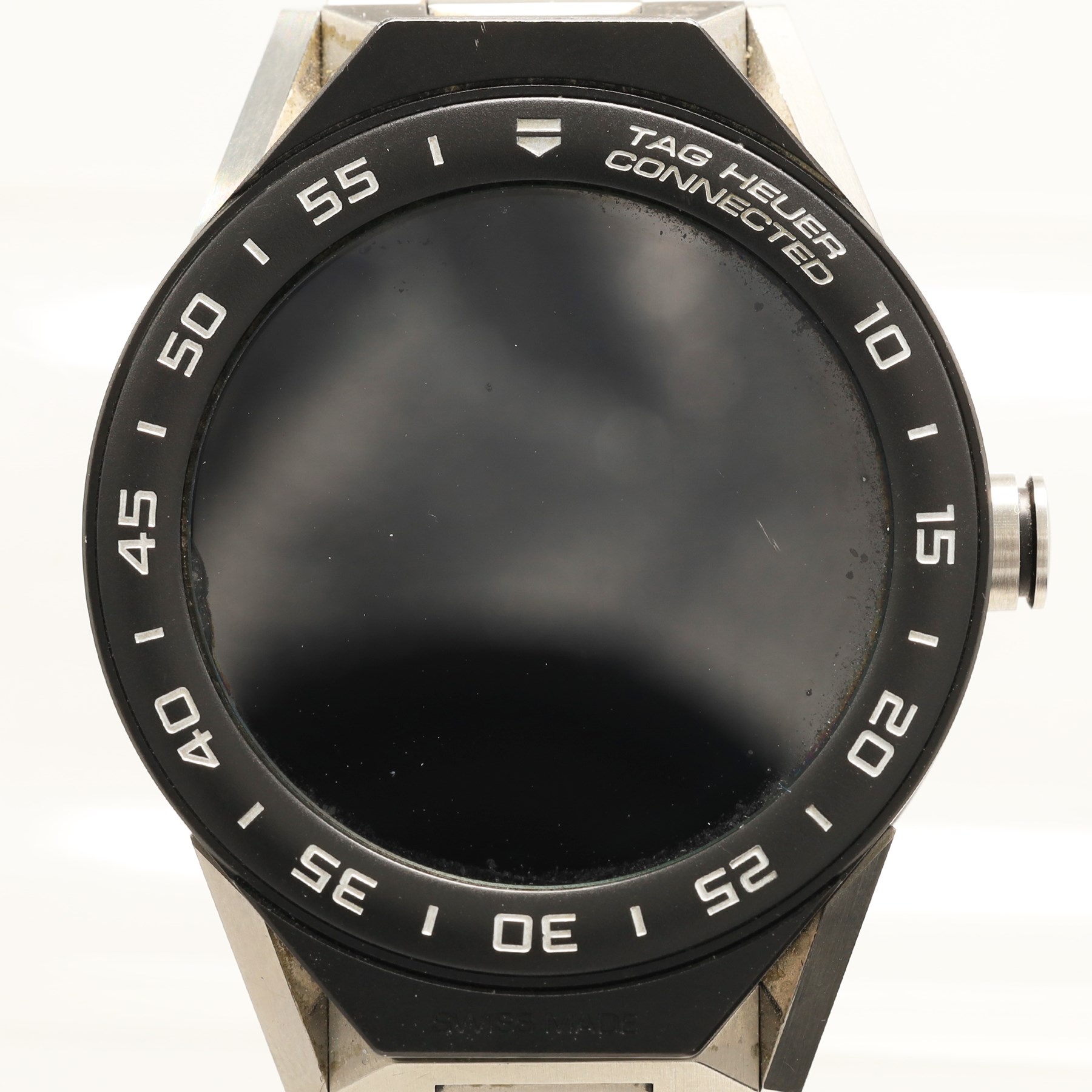 Tag Heuer Connected Modular gentleman's titanium wristwatch, Ref. SBF8A8001, on stainless steel bracelet with fold-over clasp, boxed