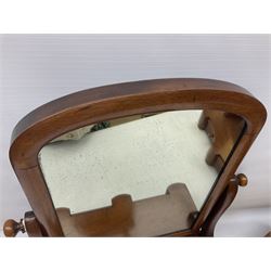 Two Victorian dressing table mirrors, tallest H58cm