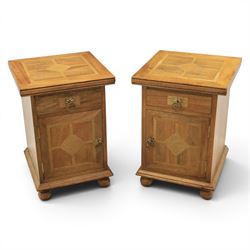 Barker & Stonehouse - pair of 'Flagstone' bedside cabinets, single drawer above a cabinet