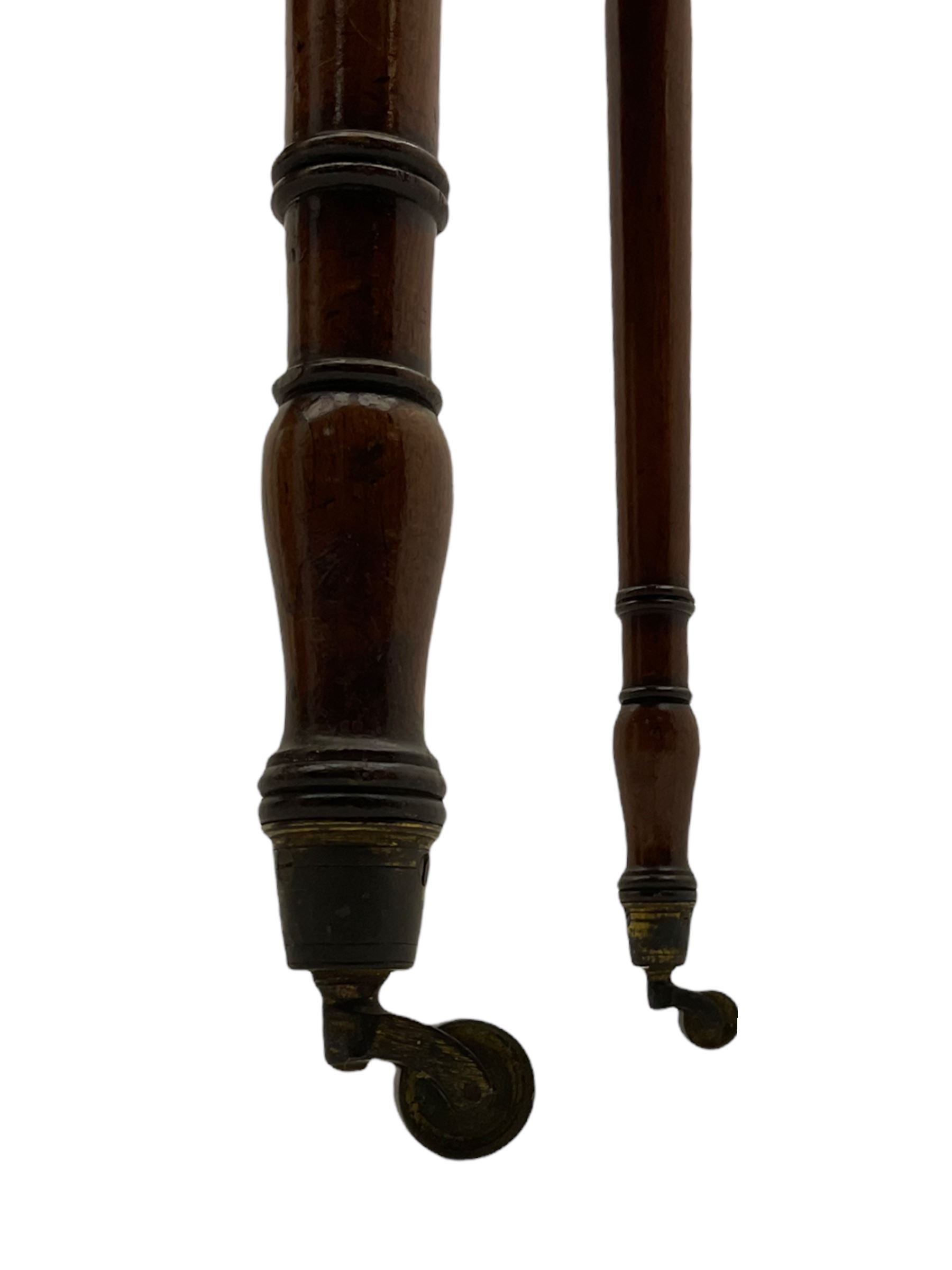 Early 19th century inlaid mahogany D-shaped tea table, fold-over top