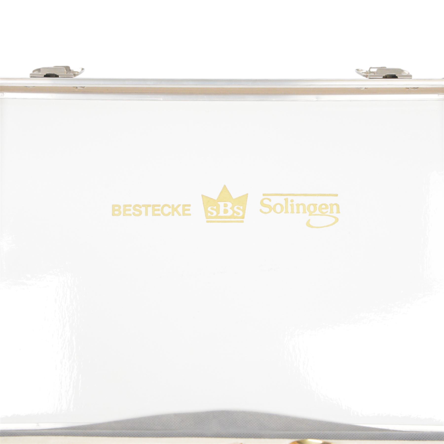 Bestecke Solingen gold plated canteen of cutlery for twelve persons, in briefcase holder