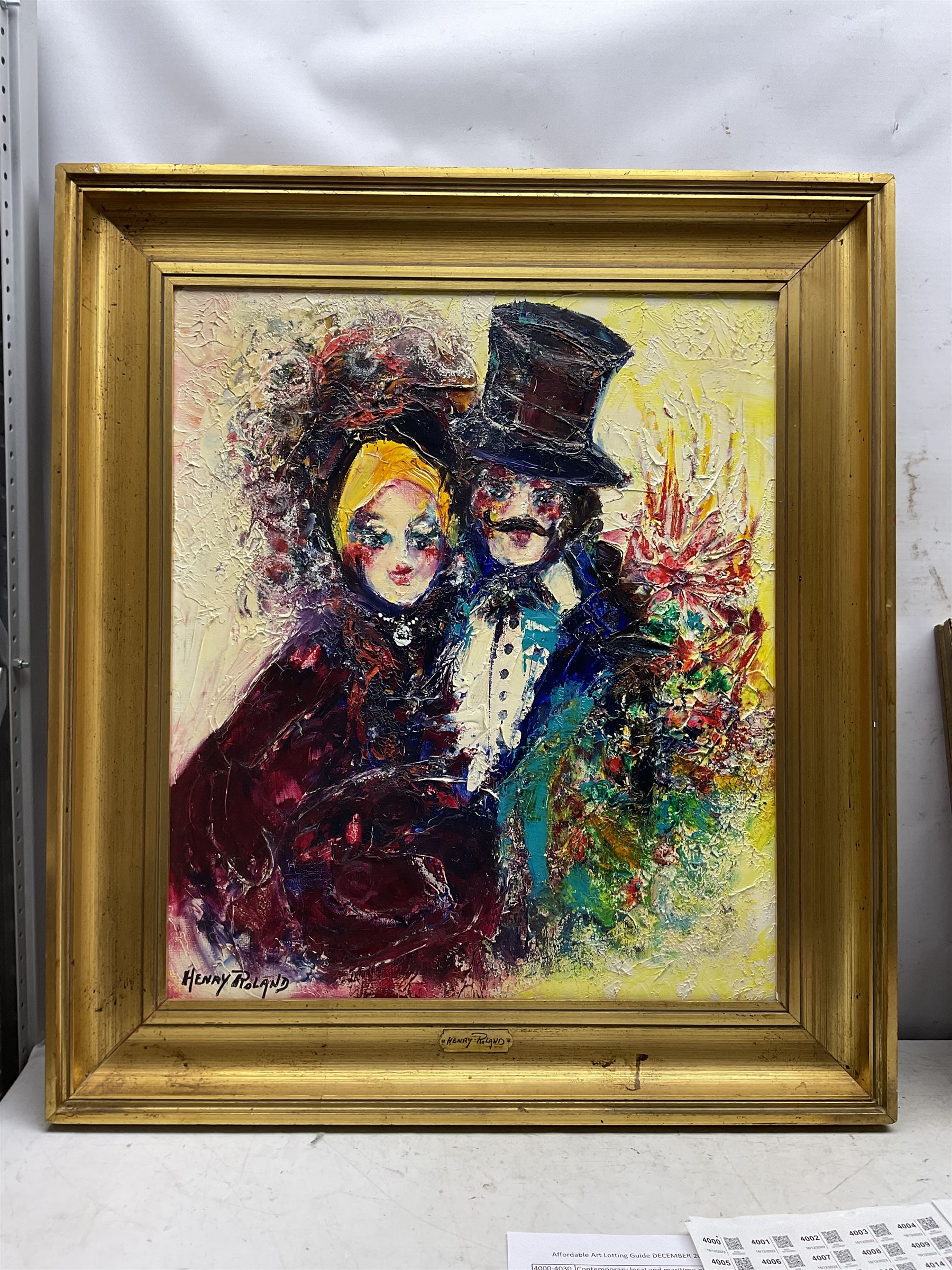 Henry Roland (Belgian 1919-2000): 'Honey Moon', oil on canvas signed, titled verso 68cm x 58cm