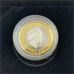 The Royal Mint United Kingdom 2005 one ounce fine silver Britannia coin and 2015 'Britannia's Renaissance' silver proof piedfort two pound coin cased with certificate