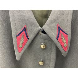 WW2 French Artillery Officer's greatcoat; bears label 'P. Vauclair 40 Boul. du Montparnasse Paris (inscribed to) Mr. Babin Le 17/4/40 No.674'