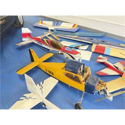 Collection RC radio controlled model aeroplane bodies