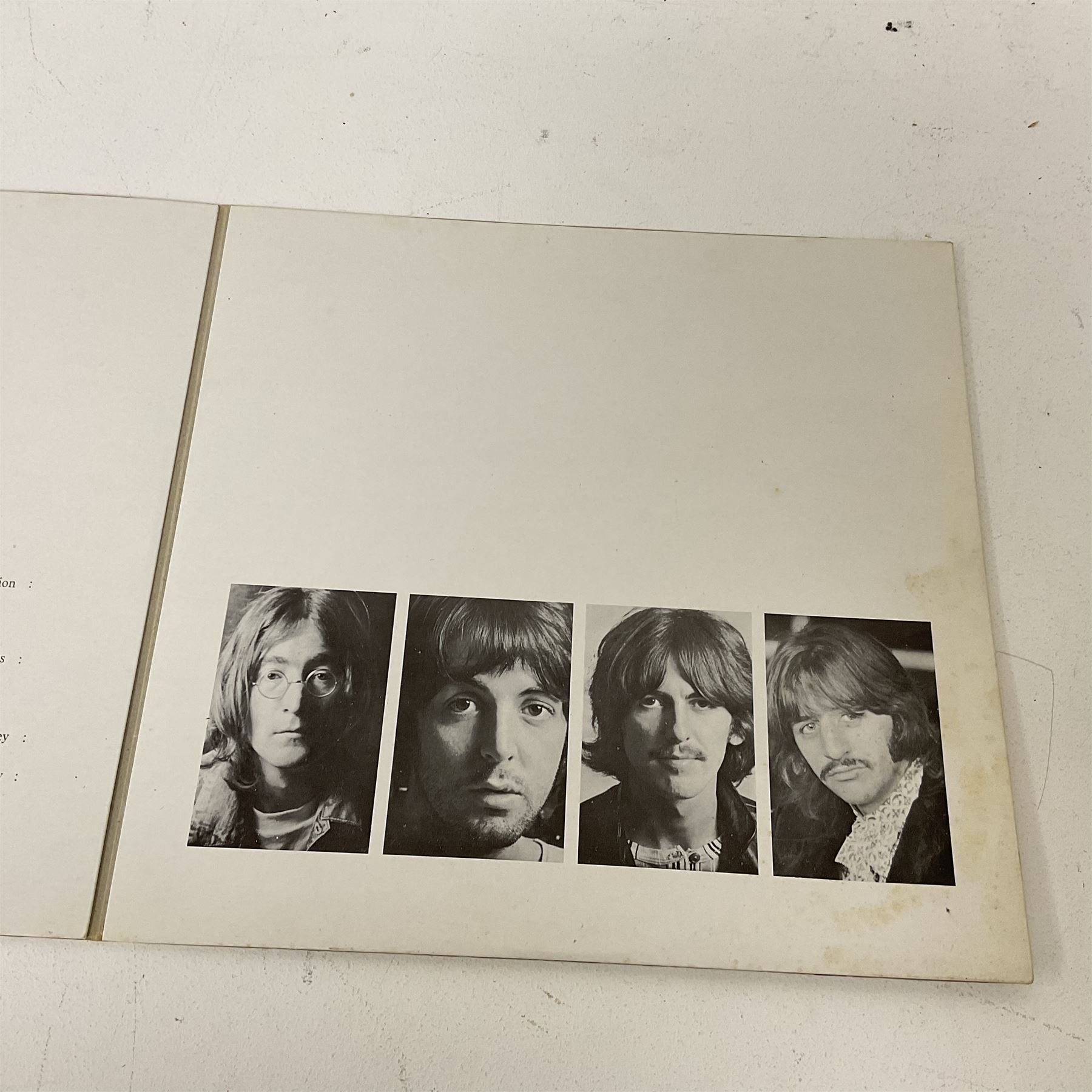 The Beatles White album vinyl record, with side opening gatefold sleeve, Apple Records, Stereo, SLPEA-1007 and 1008, YEX 710, 711 and 712