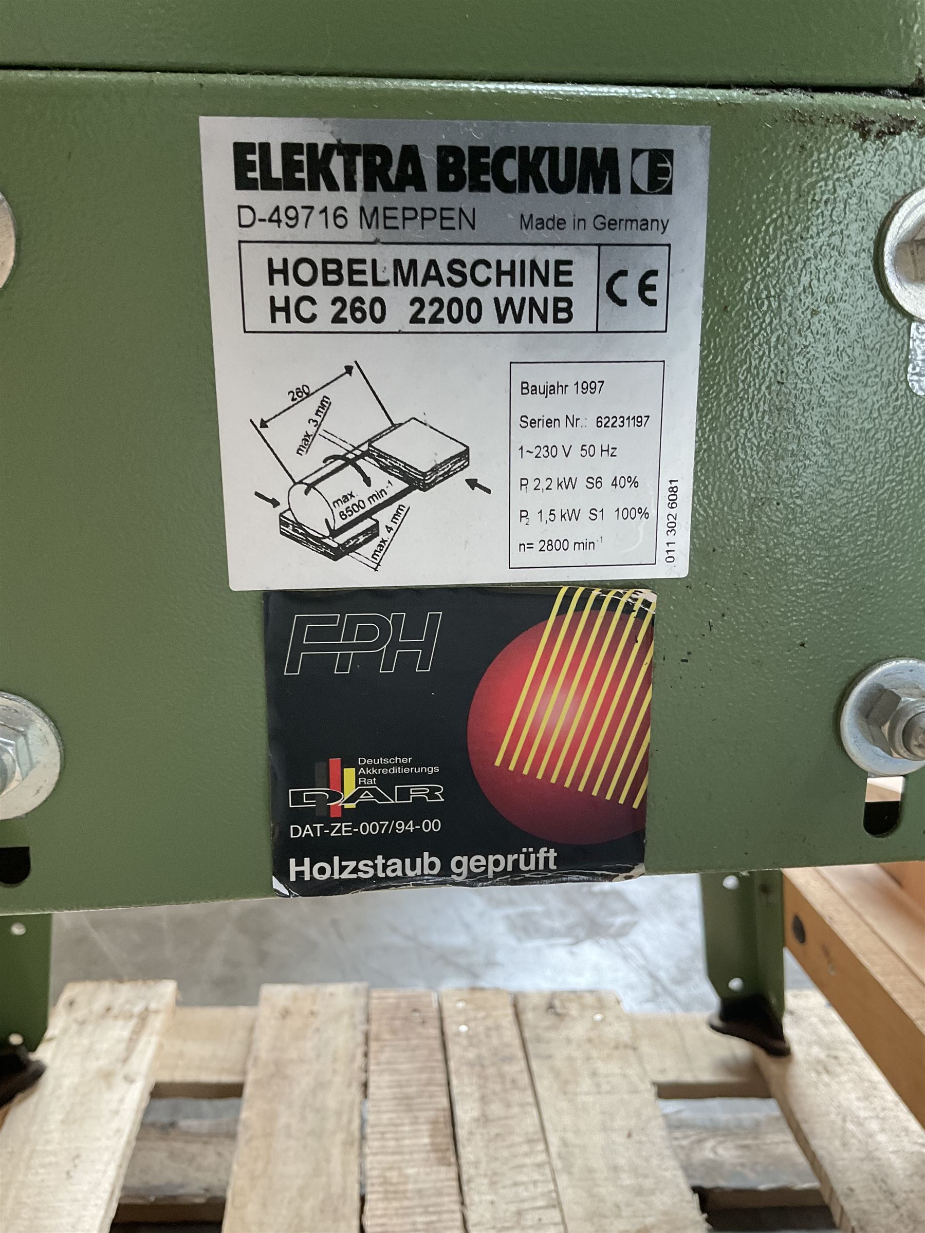 ELEKTRA BECKUM HOBELMASCHINE HC 260 surface planer 