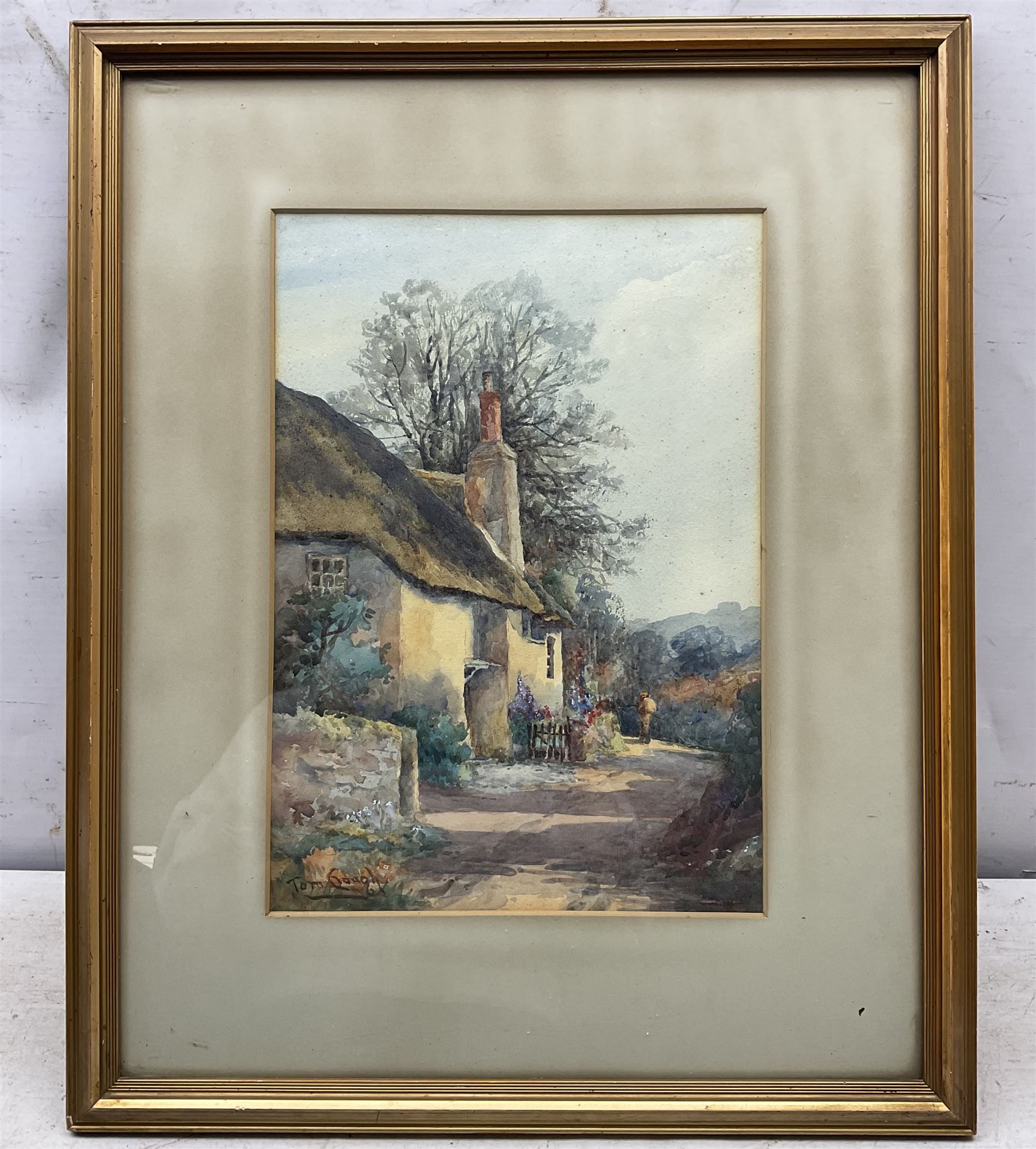 Tom Clough (British 1867-1943): 'Cottage at Coffinsweel near Newton', watercolour signed, titled verso 35cm x 24cm 