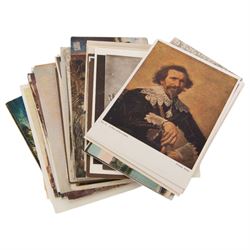 Collection of war time letters, postcards and other ephemera, including WWI period letters between Johnny Greenwood and Dolly Elliott, silk postcards, watercolours, etc 