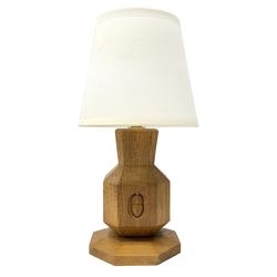 'Acornman' oak table lamp, octagonal for