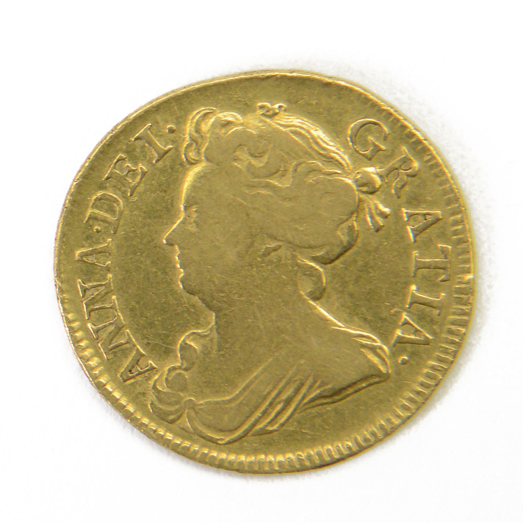 Queen Anne 1714 gold full guinea coin