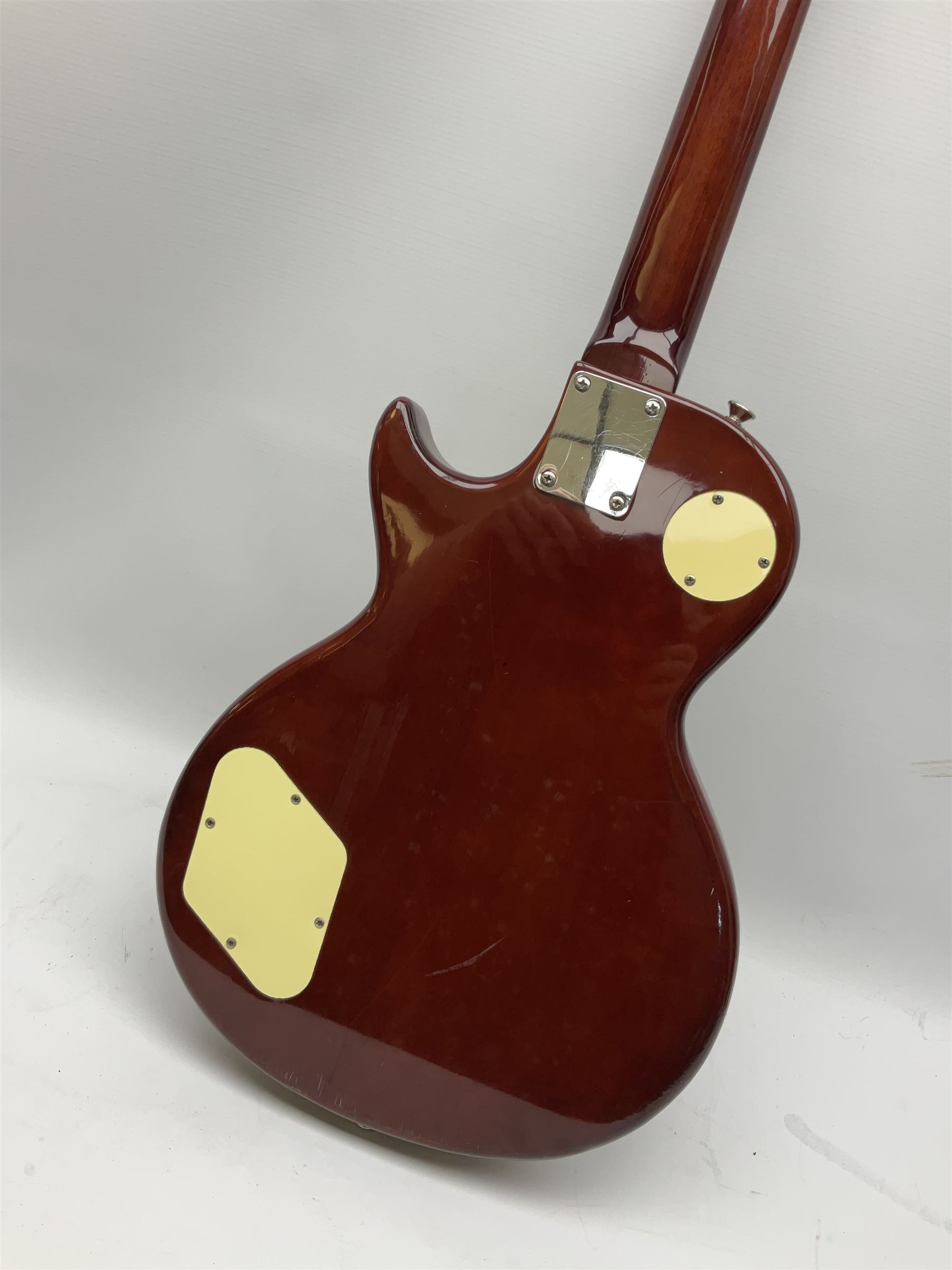 Westfield sunburst Les Paul style six-string electric guitar with ivory coloured trim L101cm; with Sunn ST-15 amplifier, serial no.VK-112435 (2)