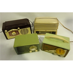  Four bakelite cased mains radios - KB BM20, Cossor MK40256, Champion 851 and Champion 825  