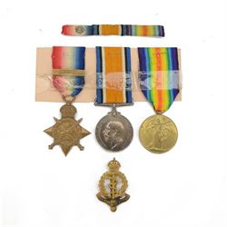 WWI trio of medals, comprising British W