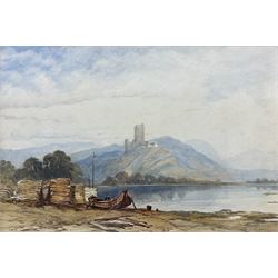 Thomas Miles Richardson Jnr. (British 1813-1890): 'A Castle Ruin', watercolour signed with initials 24cm x 35cm