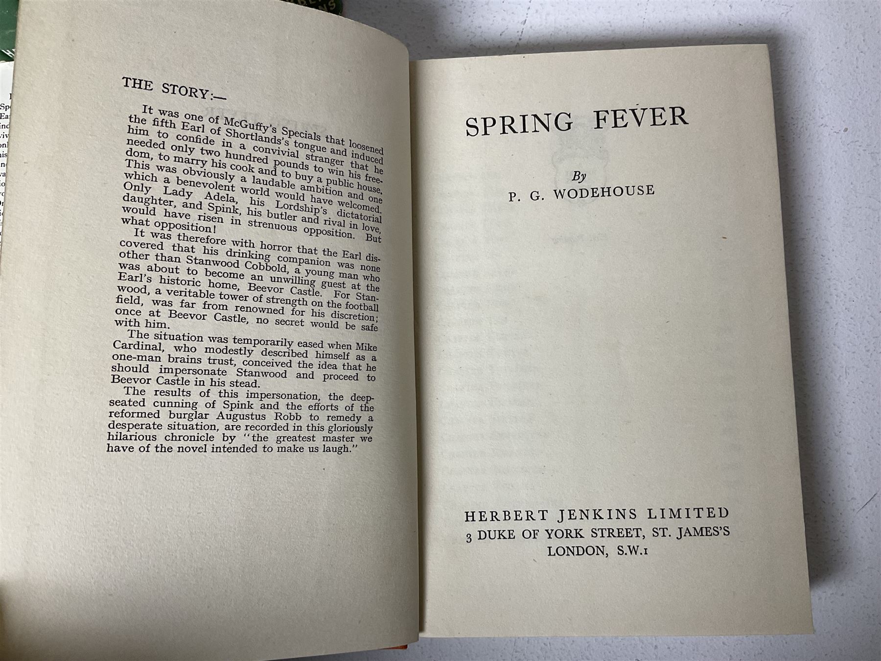 Seven P G Wodehouse; Spring Fever, first edition books