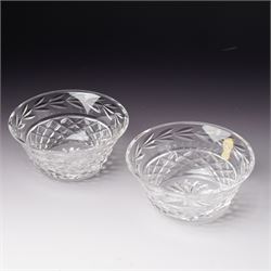 Waterford Crystal 'Glandore' pattern large bowl, boxed, and four smaller 'Glandore' pattern bowls, two boxed (5)