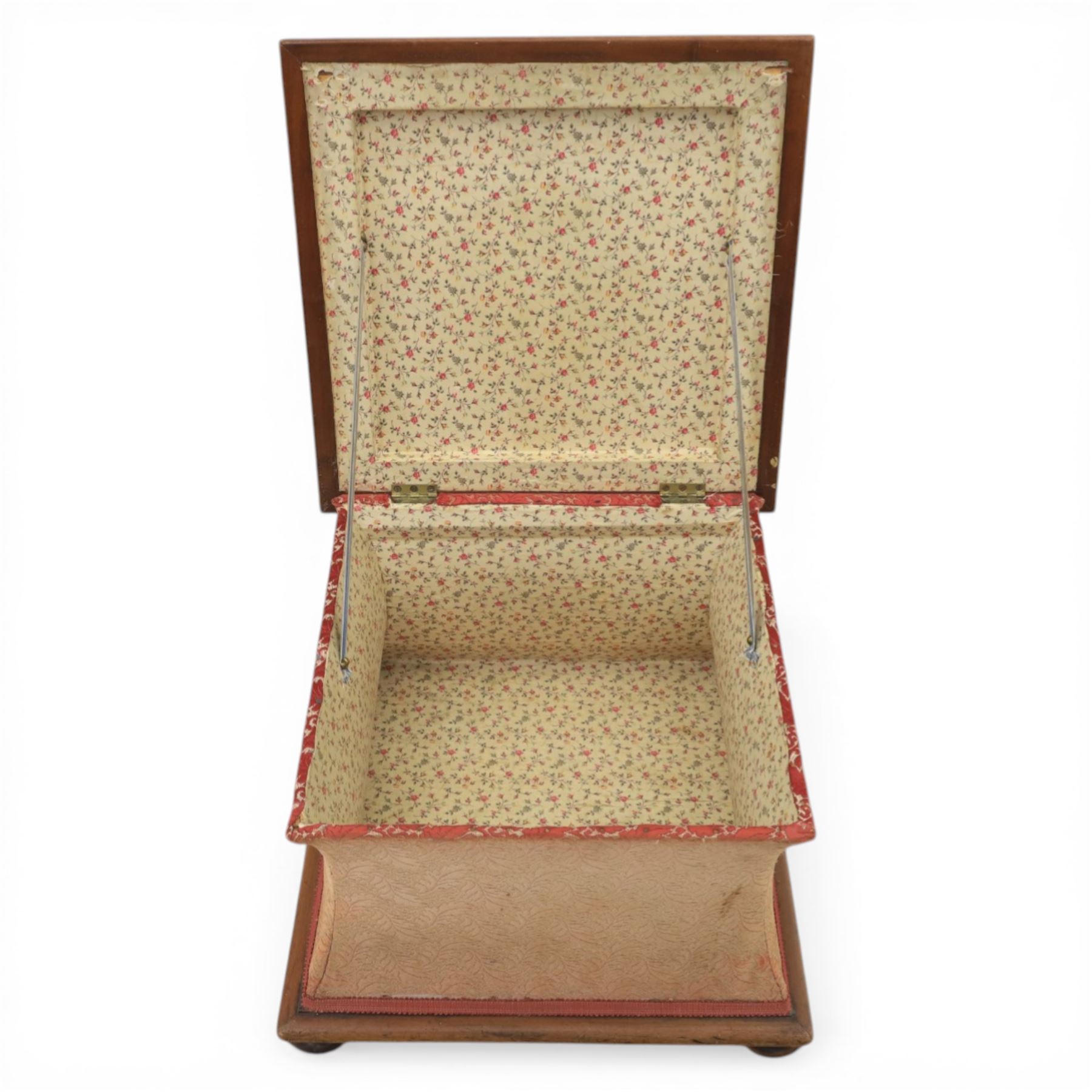Victorian mahogany sarcophagus shaped ottoman