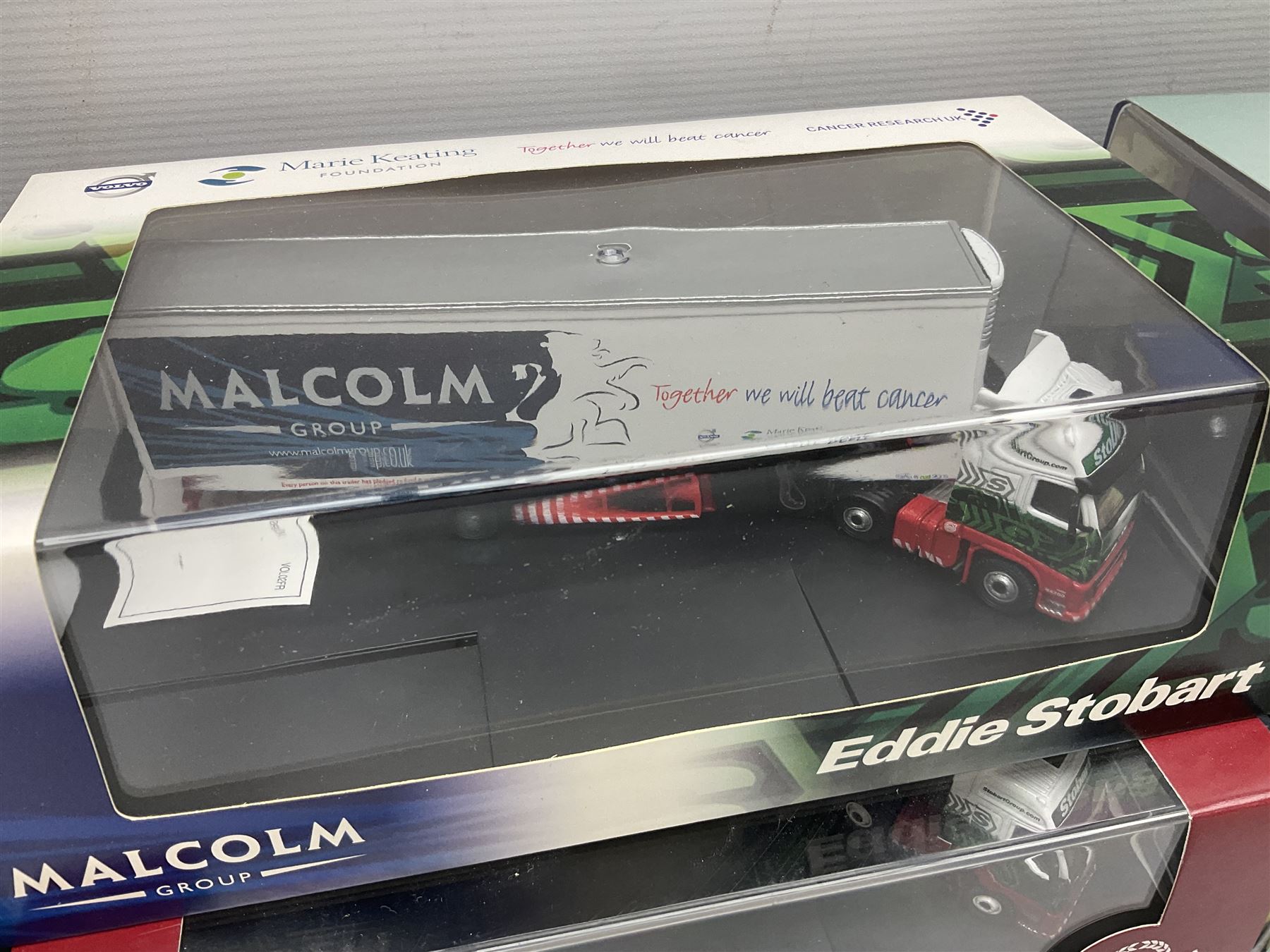 Oxford Die-Cast Eddie Stobart - nine various lorries in the Oxford Haulage series including special and limited editions; all in perspex display cases and boxes (9)