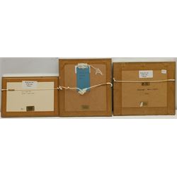 Madeleine Eyland (Belgian/British 1930-2021): Seascapes, three pastels signed, max 12cm x 20cm (3) 
Provenance: artist's studio collection. Marie-Madeleine Eyland (neé Legrain) was born in 1930 at Floriffoux, Belgium; she lived most of her life in Scarborough working as a nurse and an artist.