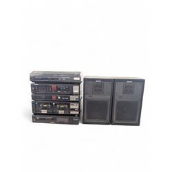 Sony HiFi system, comprising PS-LX330P Turntable, CDP-30 CD Player, TA-V11W Amplifier, ST-...